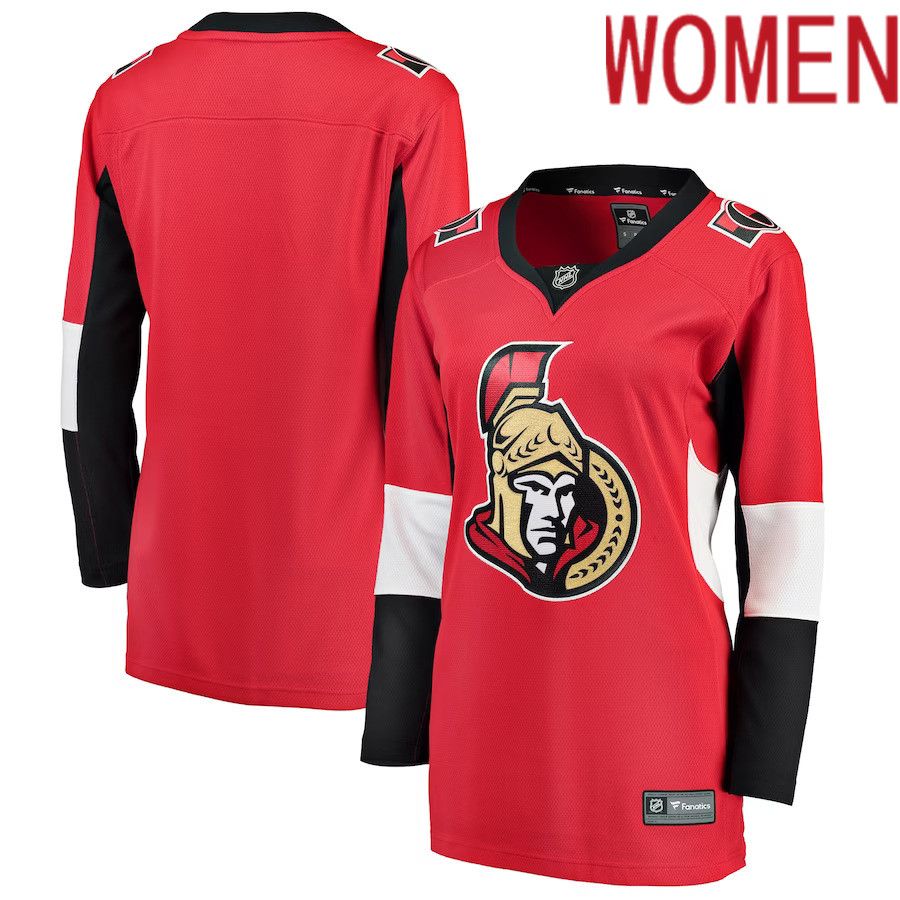 Women Ottawa Senators Fanatics Branded Red Breakaway Home Blank NHL Jersey